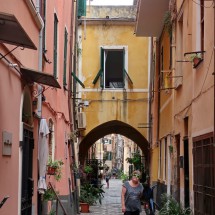 Narrow alley in Pietra Ligure